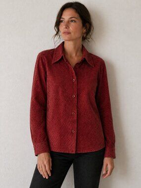 Leather Shirt Jacket Shacket Made in Italy Large